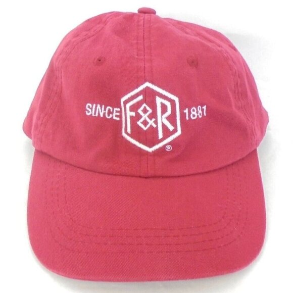 F & R Since 1881 Embroidered Adjustable Red Hat - Picture 1 of 5